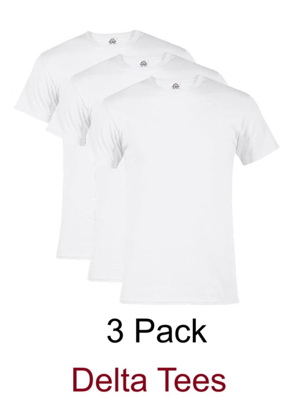 3 Pack Men's Delta Pro Weight Tee - White - Small